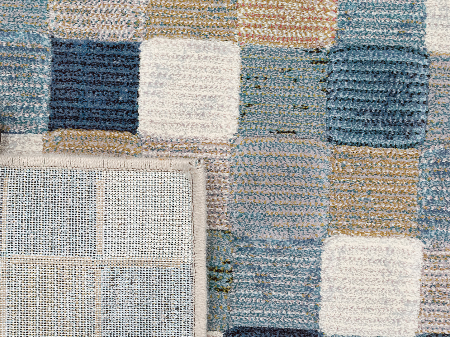 Eclipse Contemporary Multi/Blue Geometric Medium Pile Rug