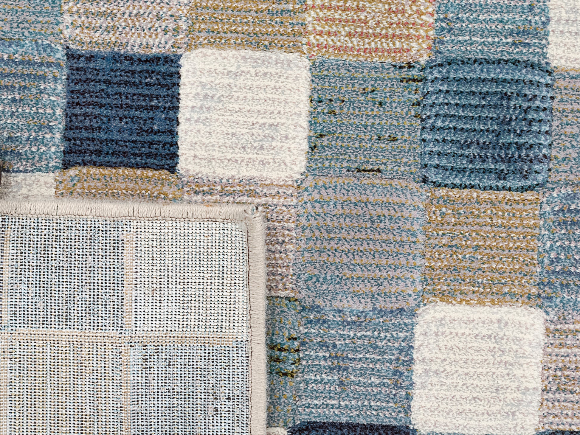 Eclipse Contemporary Multi/Blue Geometric Medium Pile Rug