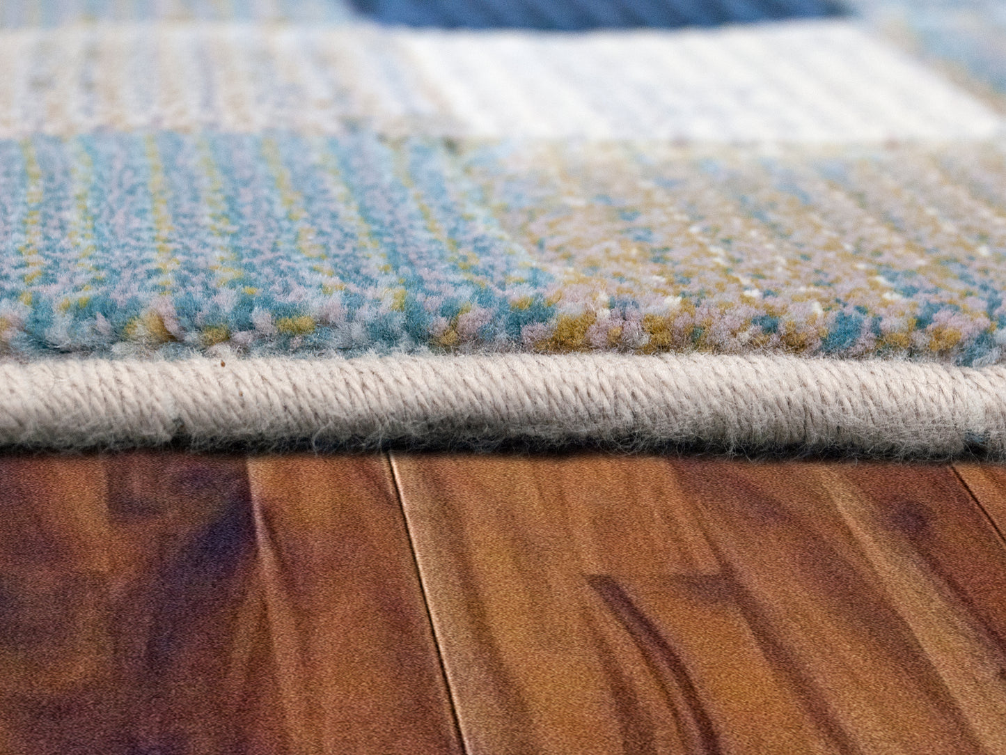 Eclipse Contemporary Multi/Blue Geometric Medium Pile Rug
