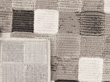 Eclipse Contemporary Beige Geometric Medium Pile Rug