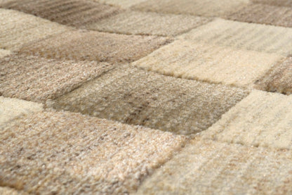 Eclipse Contemporary Beige Geometric Medium Pile Rug
