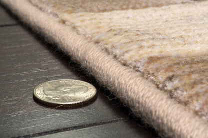 Eclipse Contemporary Beige Geometric Medium Pile Rug