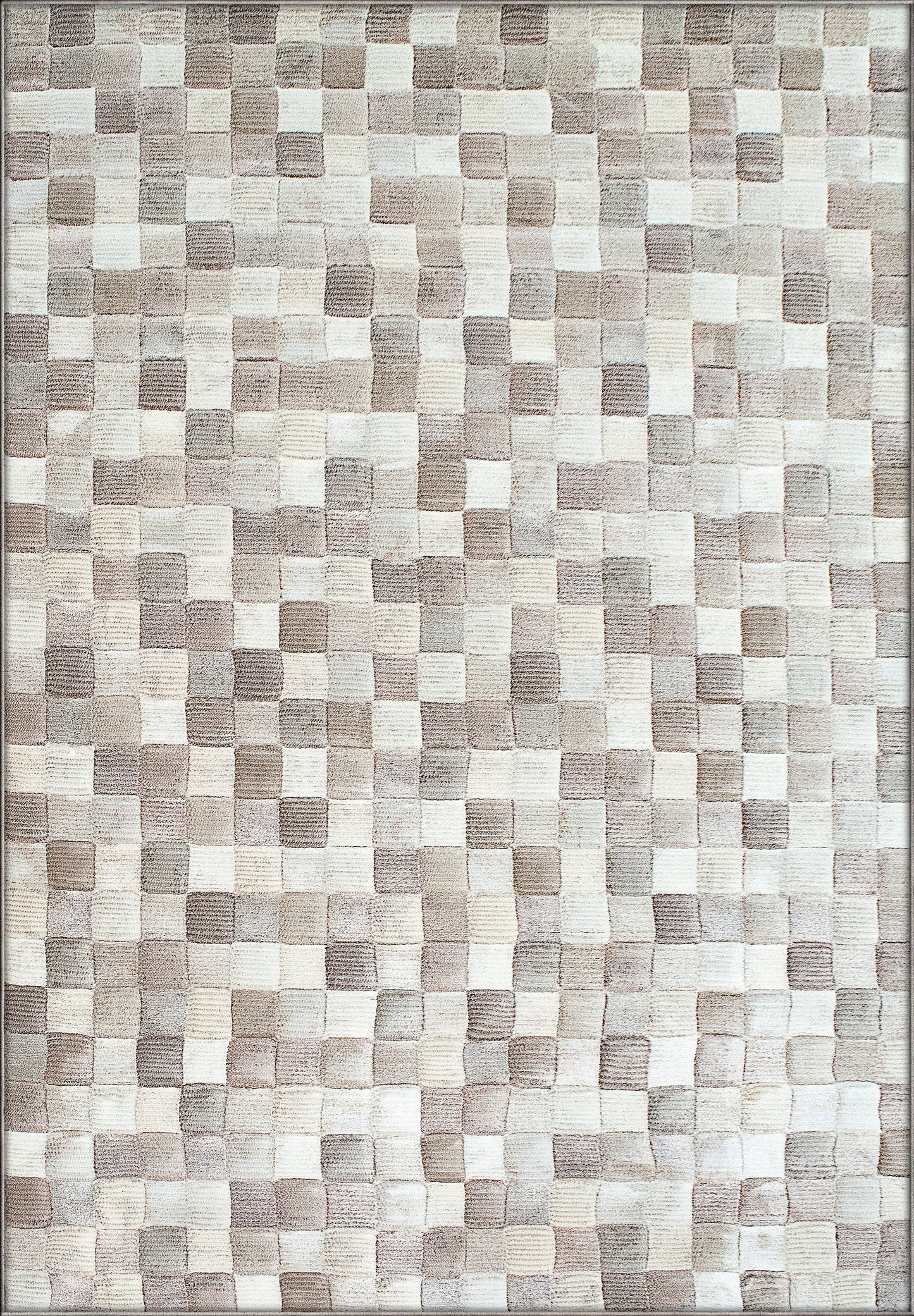 Eclipse Contemporary Beige Geometric Medium Pile Rug