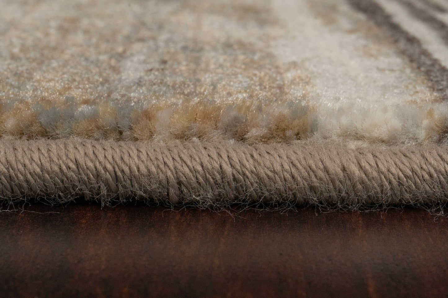 Eclipse Modern Beige/Brown/Grey Striped Medium Pile Rug