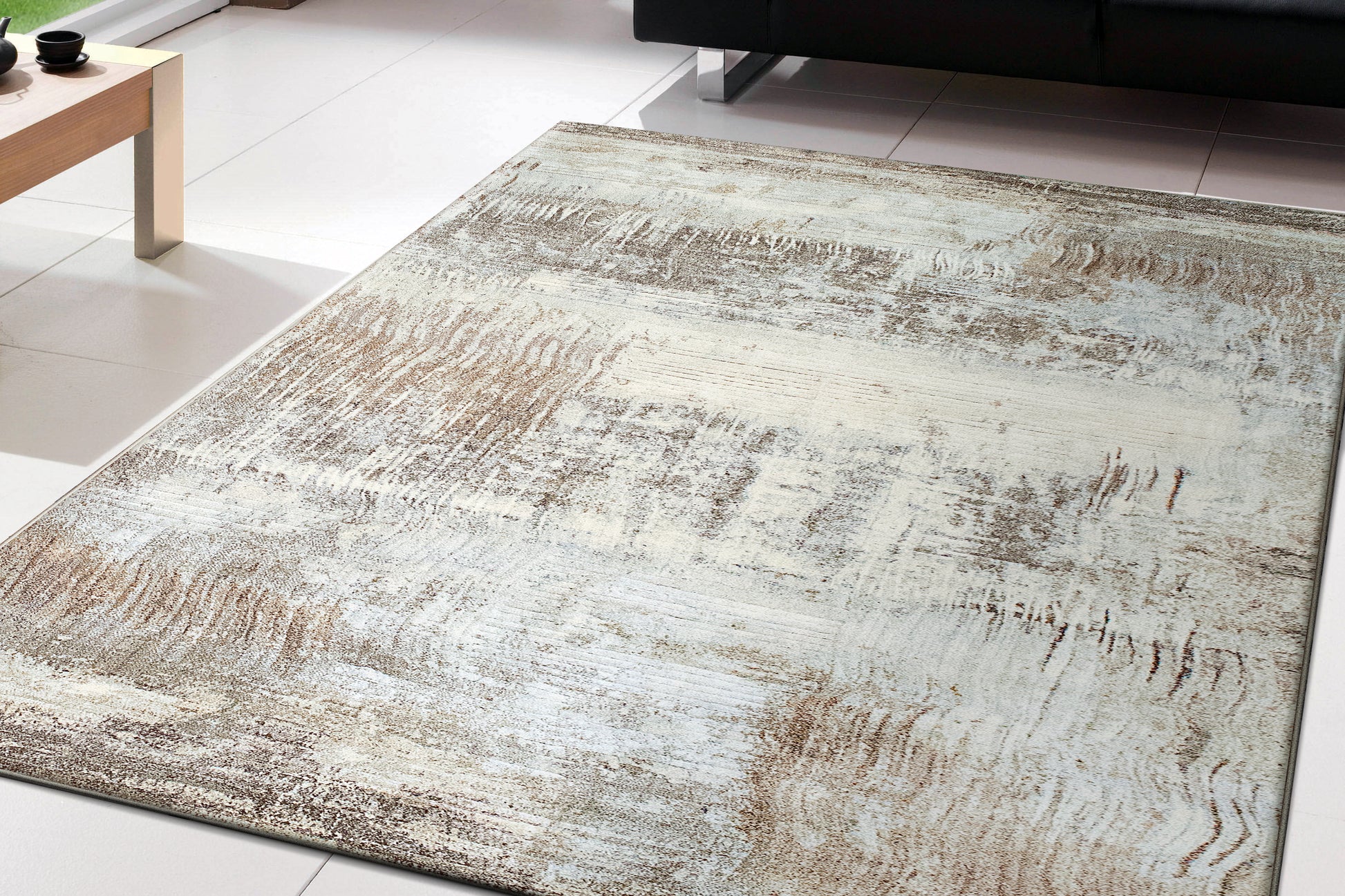 Eclipse Contemporary Beige Modern Medium Pile Rug