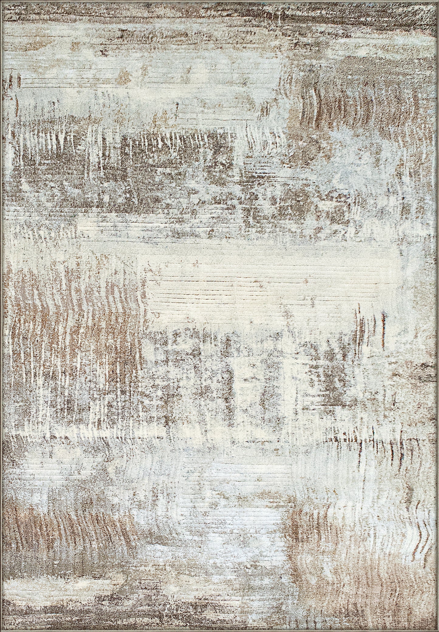 Eclipse Contemporary Beige Modern Medium Pile Rug