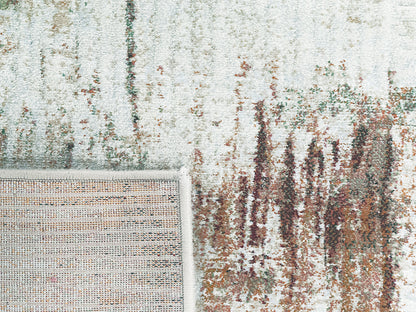 Eclipse Contemporary Beige/Rust Modern Medium Pile Rug