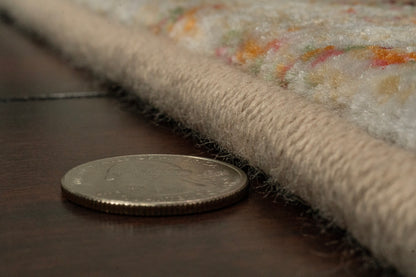 Eclipse Contemporary Beige/Rust Modern Medium Pile Rug