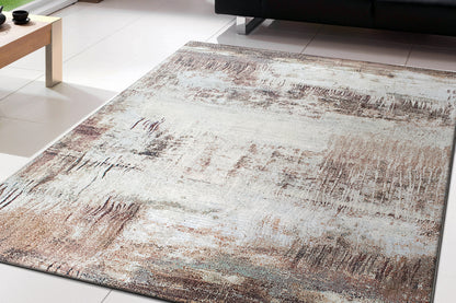 Eclipse Contemporary Beige/Rust Modern Medium Pile Rug
