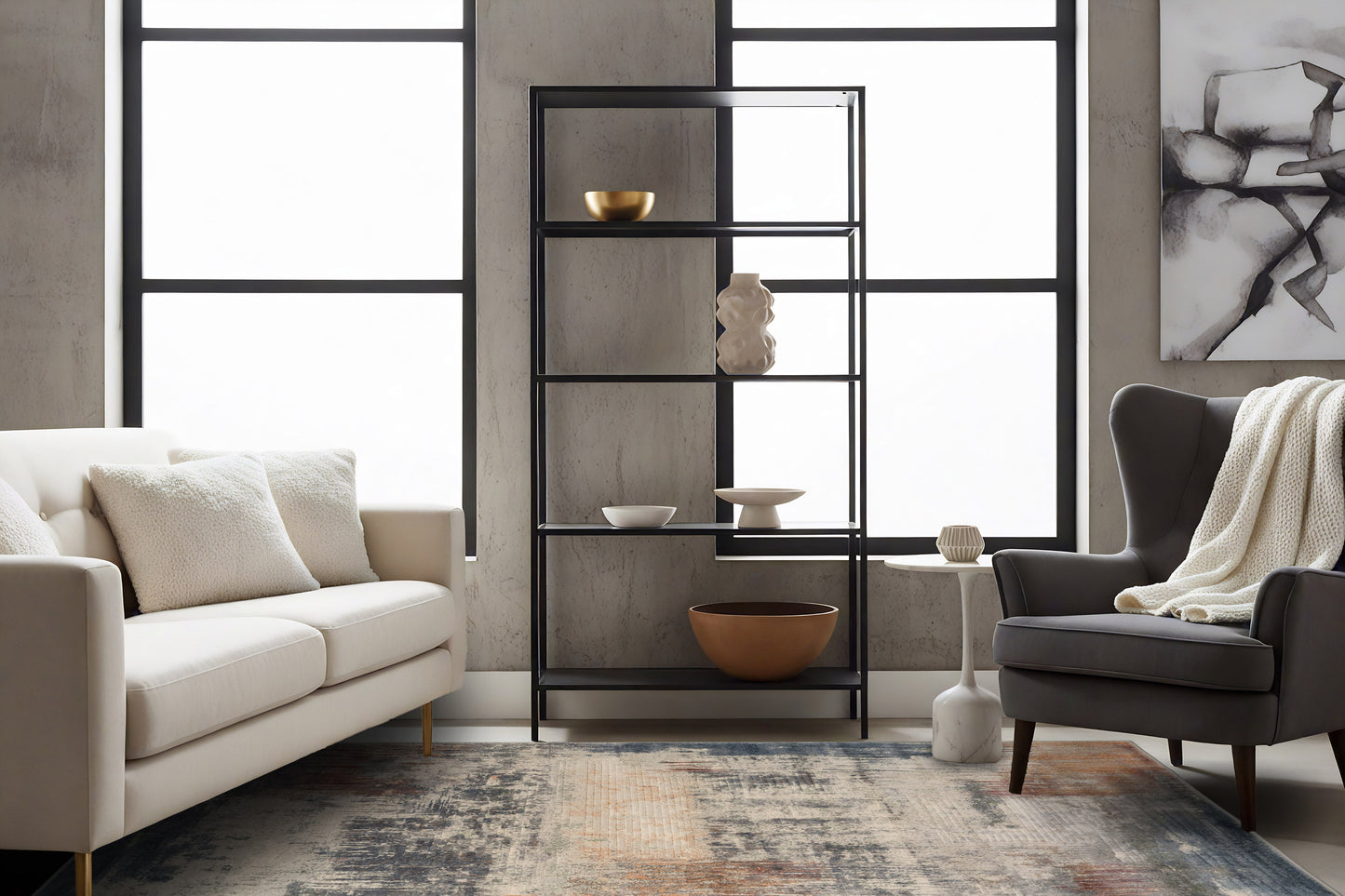 Eclipse Contemporary Multi Modern Medium Pile Rug