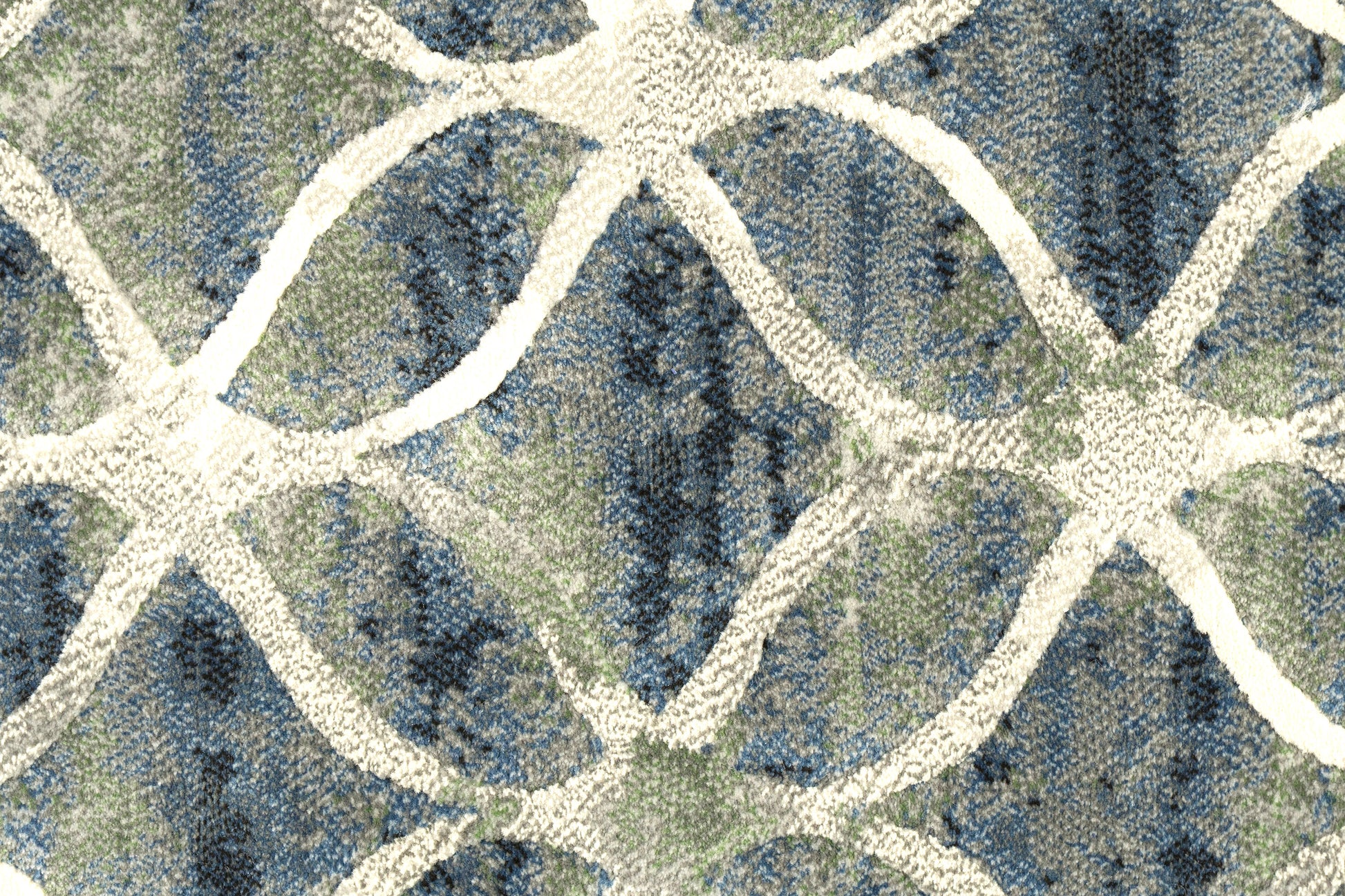 Eclipse Contemporary Blue Modern Medium Pile Rug