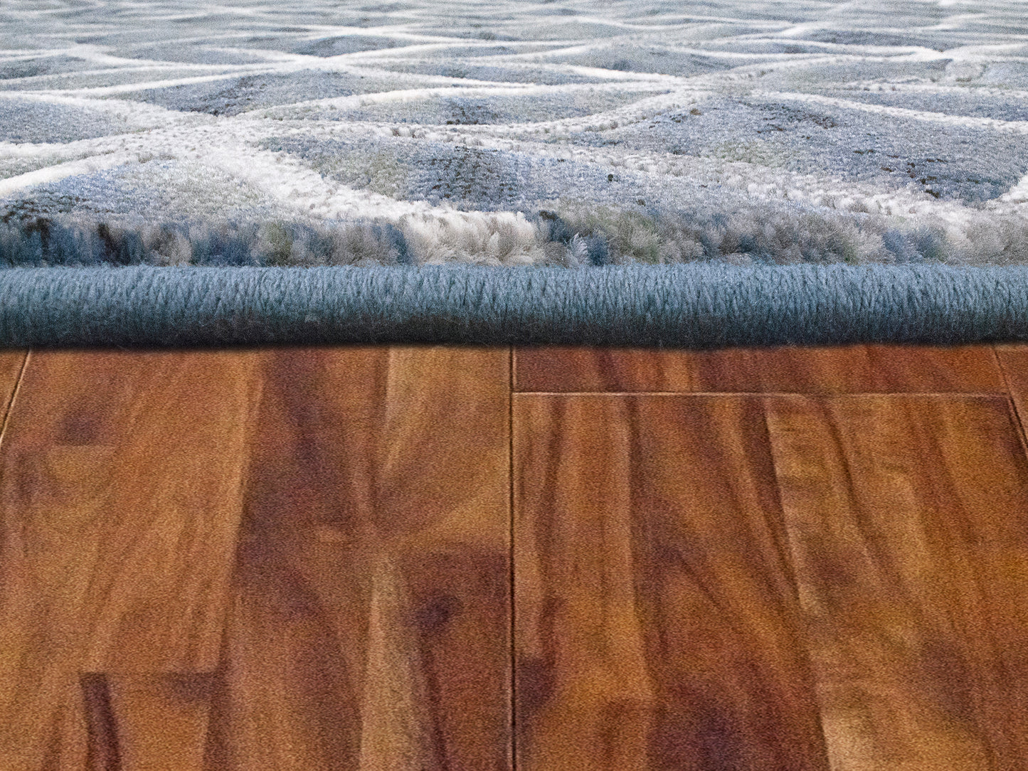 Eclipse Contemporary Blue Modern Medium Pile Rug