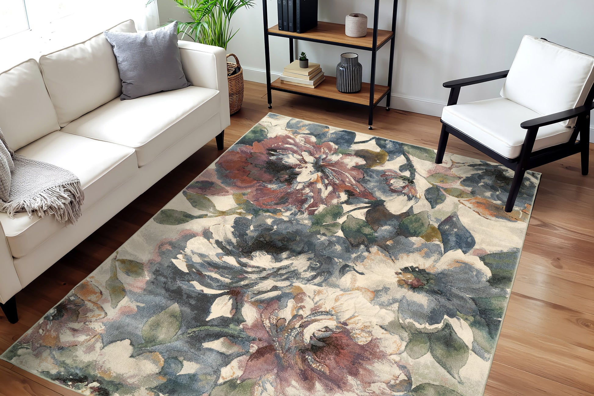 Eclipse Contemporary Multi Floral Medium Pile Rug