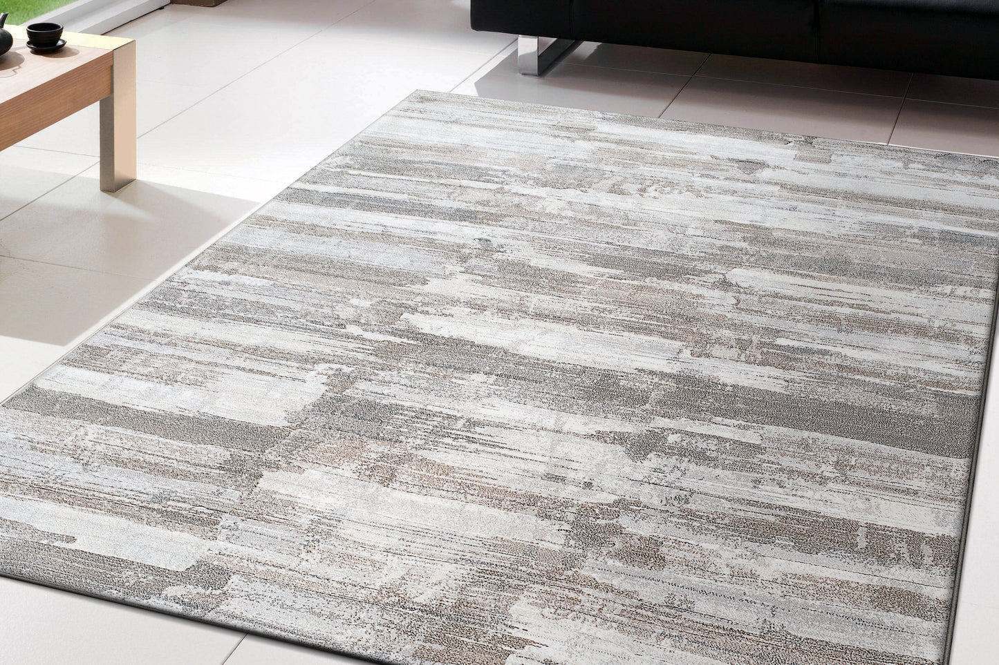 Eclipse Contemporary Beige Modern Medium Pile Rug