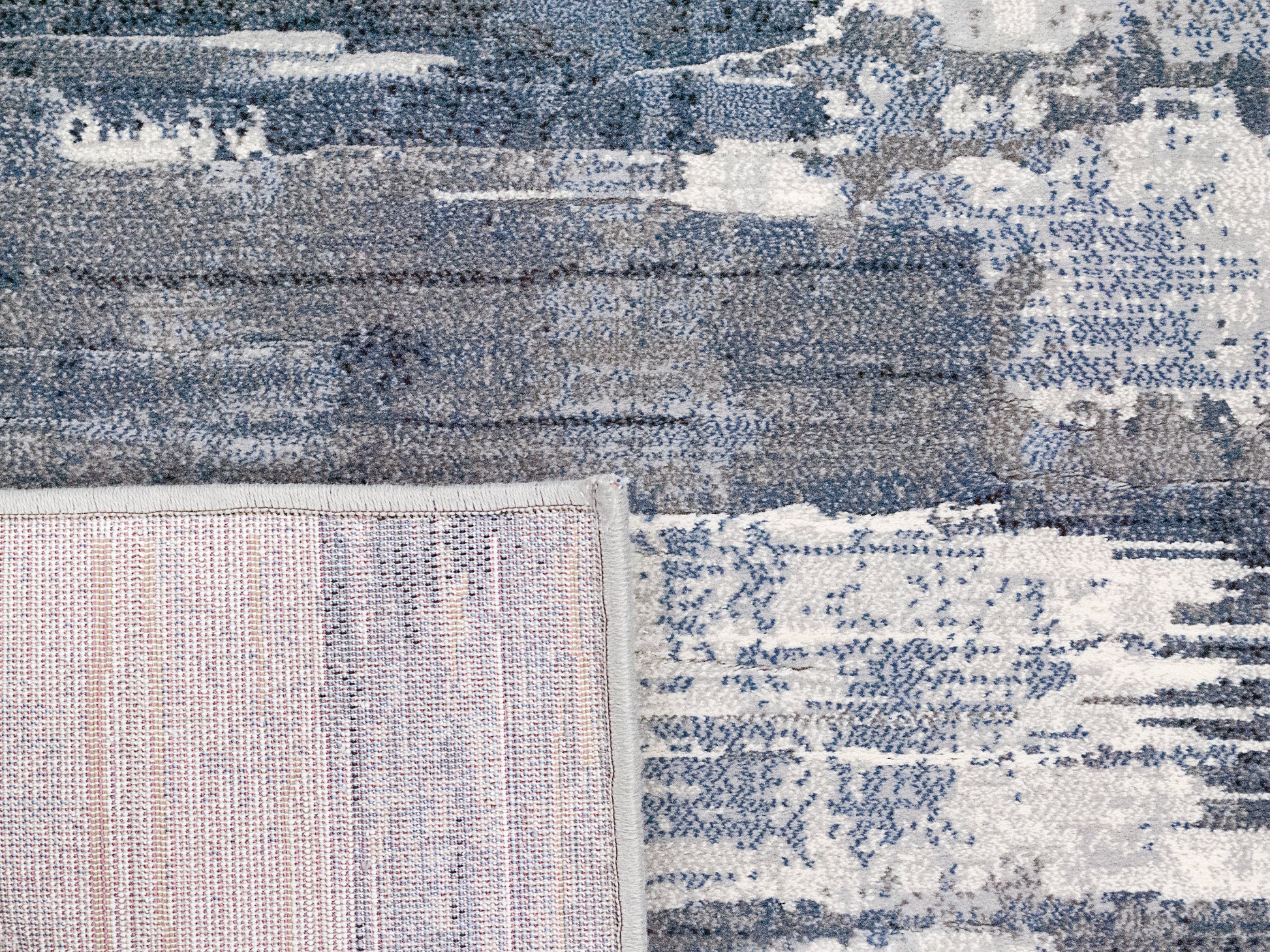 Eclipse Contemporary Blue Modern Medium Pile Rug