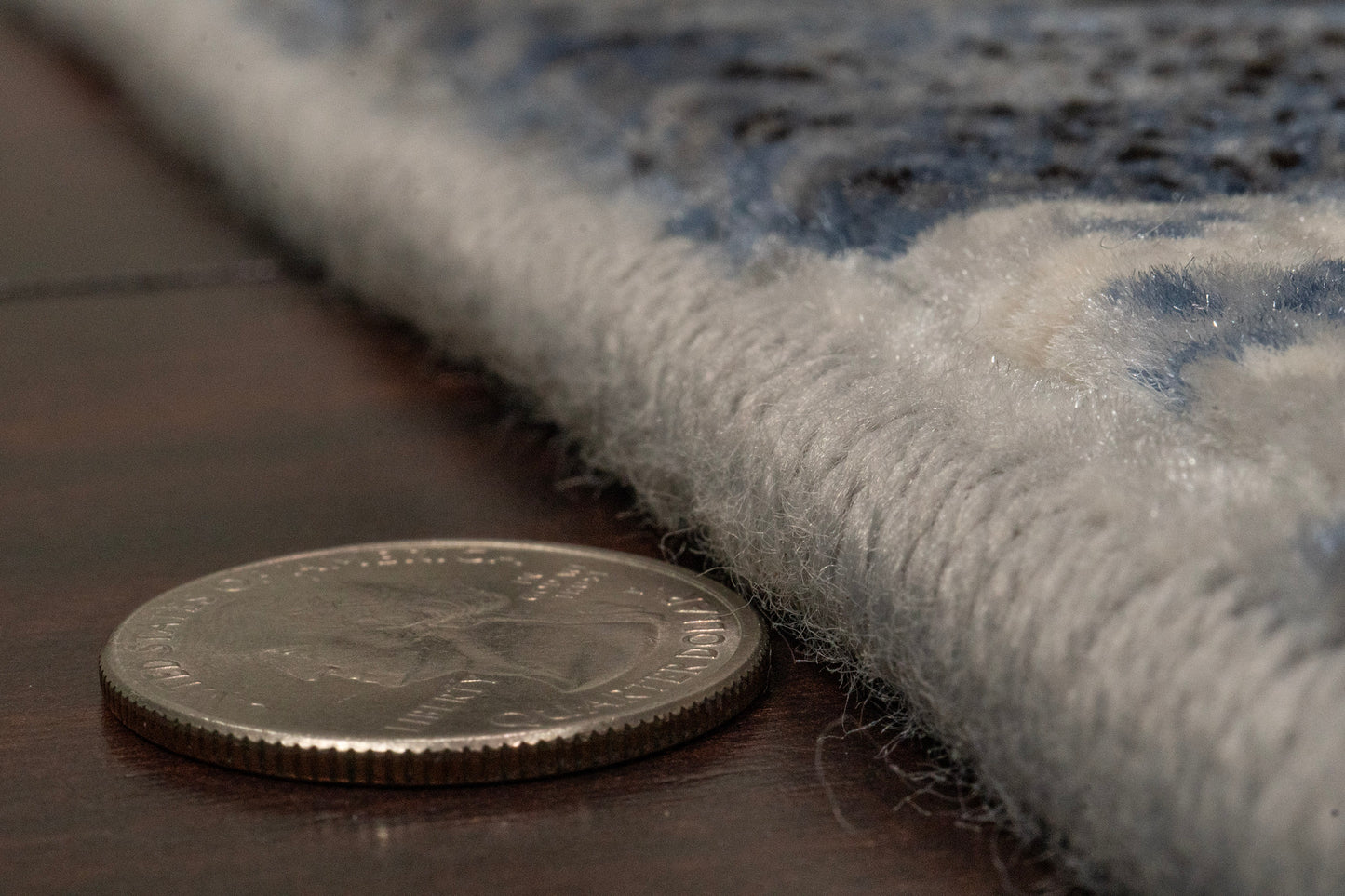 Eclipse Contemporary Blue Modern Medium Pile Rug