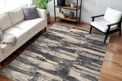 Eclipse Contemporary Blue Modern Medium Pile Rug