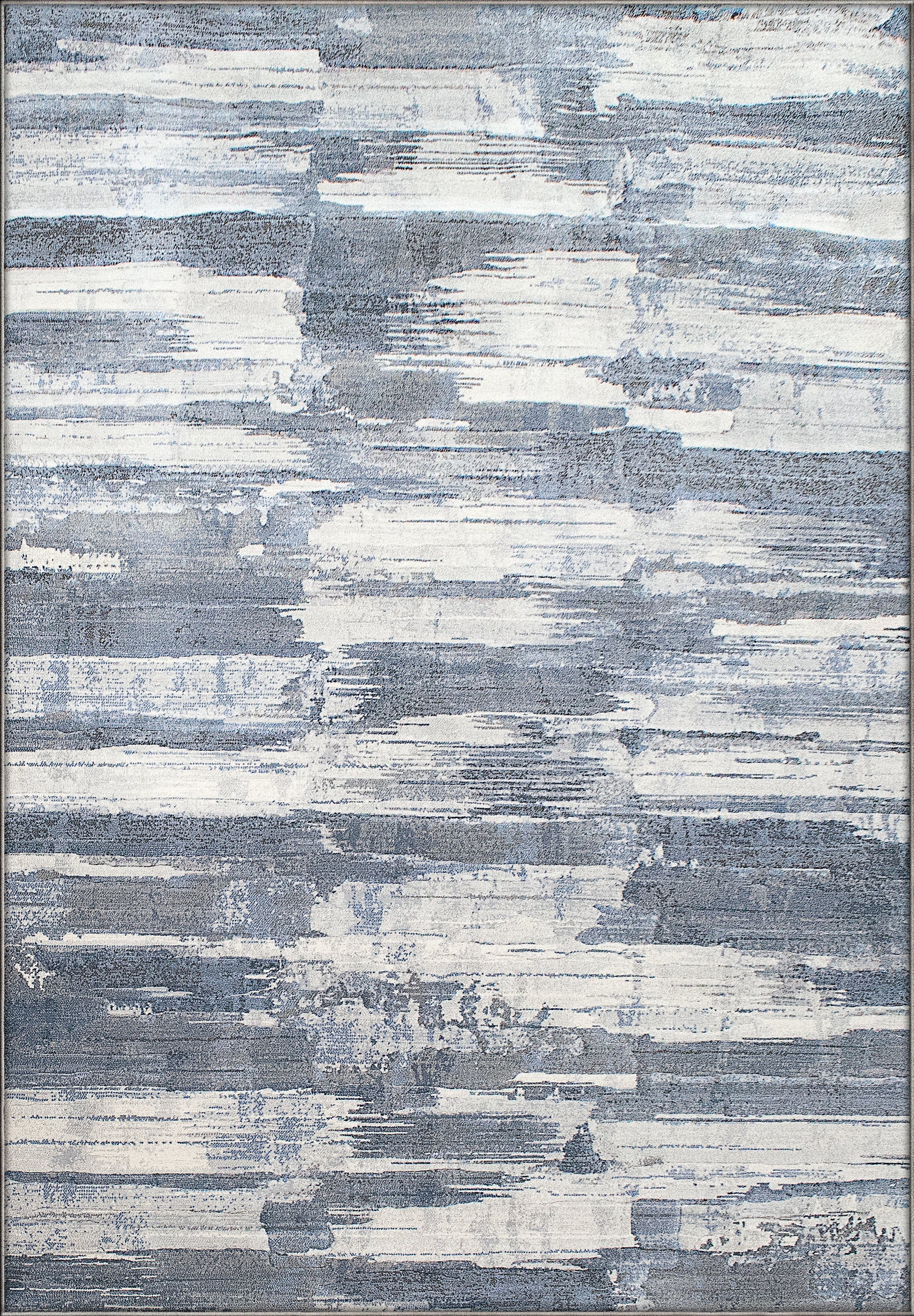 Eclipse Contemporary Blue Modern Medium Pile Rug