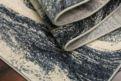 Eclipse Modern Grey/Cream Abstract Medium Pile Rug