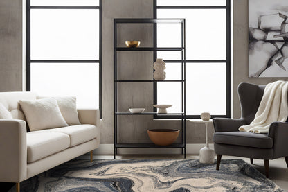 Eclipse Modern Grey/Cream Abstract Medium Pile Rug