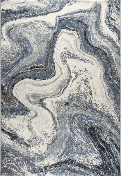 Eclipse Modern Grey/Cream Abstract Medium Pile Rug