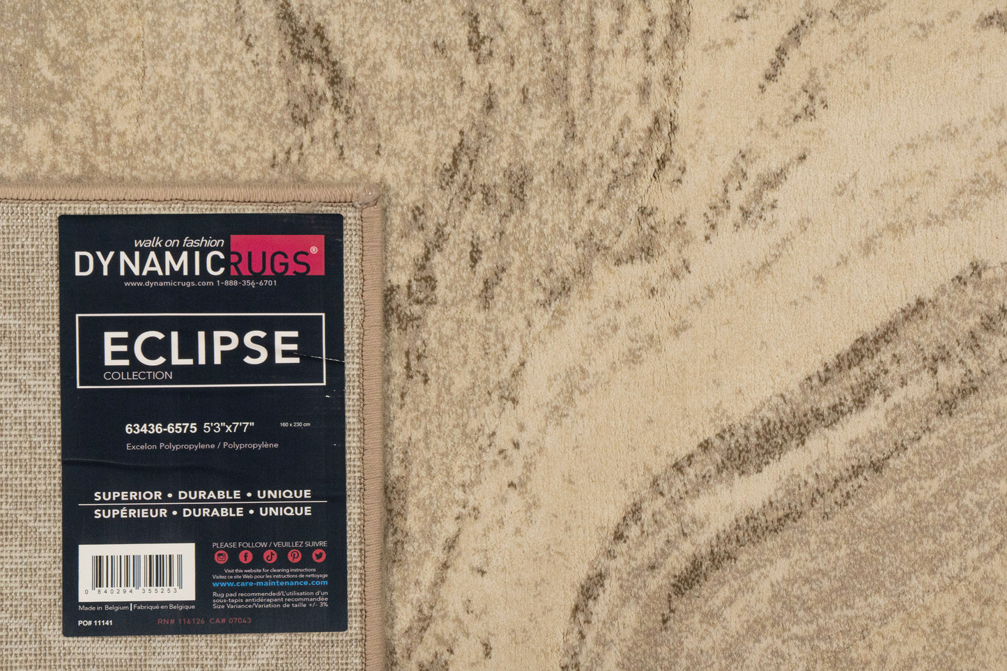 Eclipse Modern Beige Abstract Medium Pile Rug