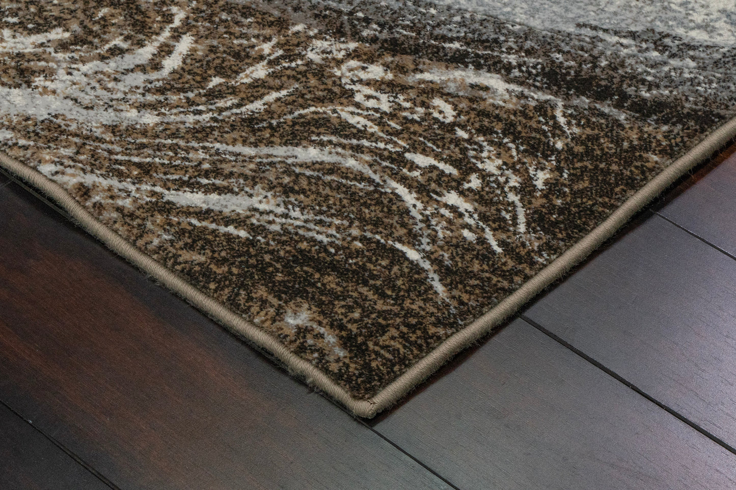 Eclipse Modern Cream/Mocha Abstract Medium Pile Rug