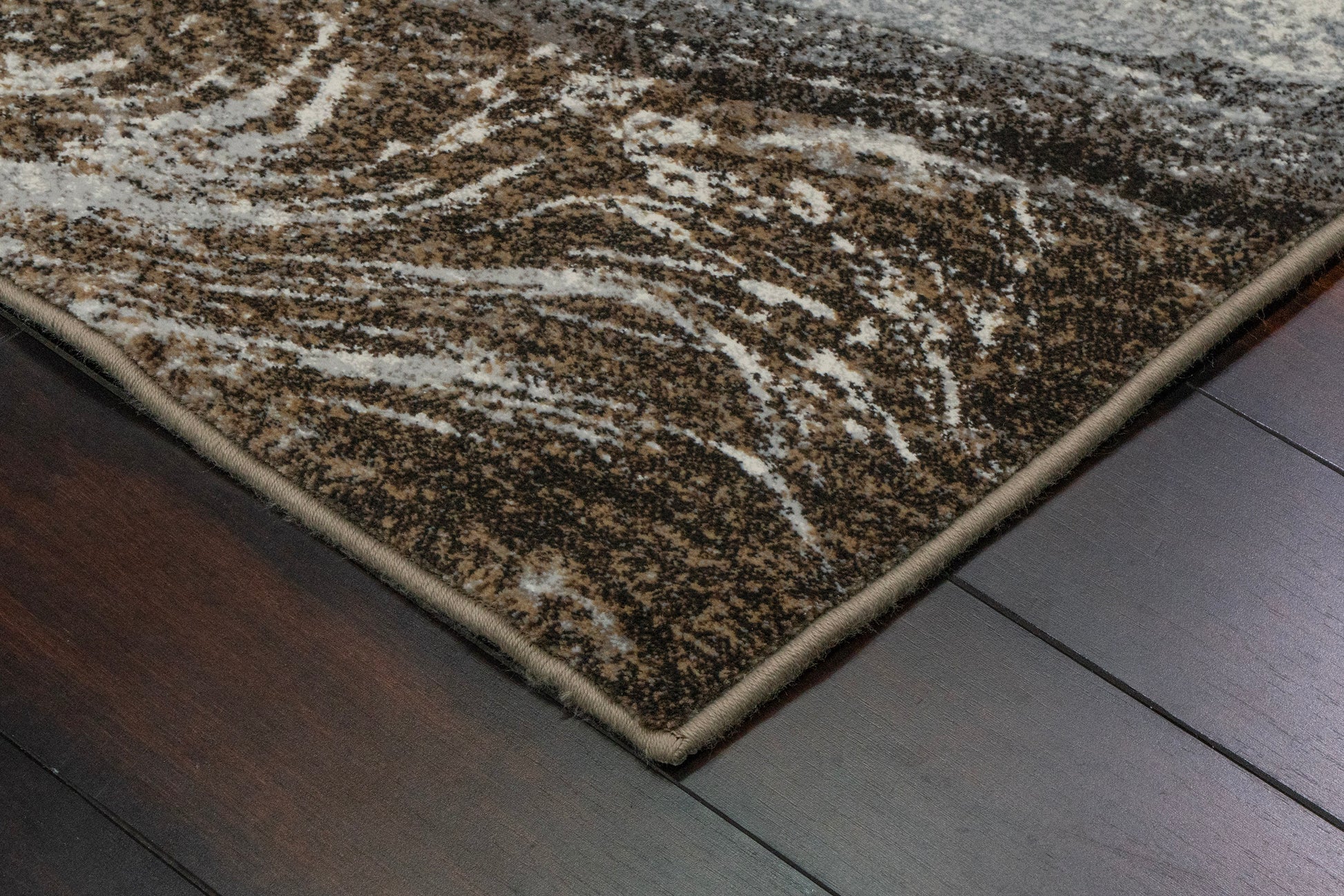 Eclipse Modern Cream/Mocha Abstract Medium Pile Rug