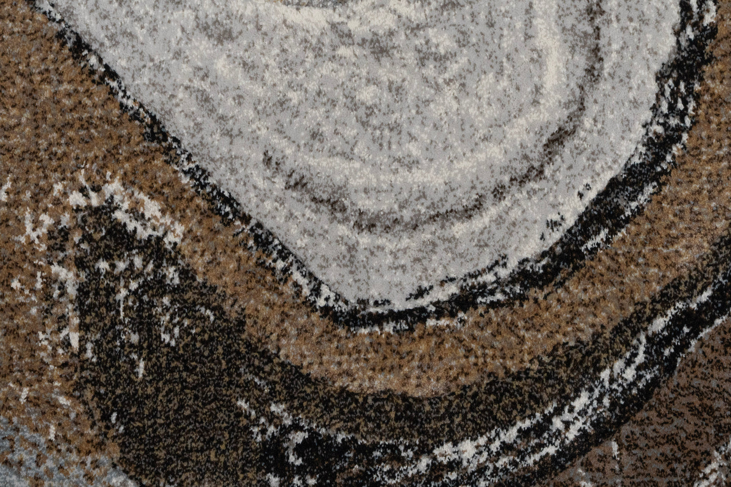 Eclipse Modern Cream/Mocha Abstract Medium Pile Rug