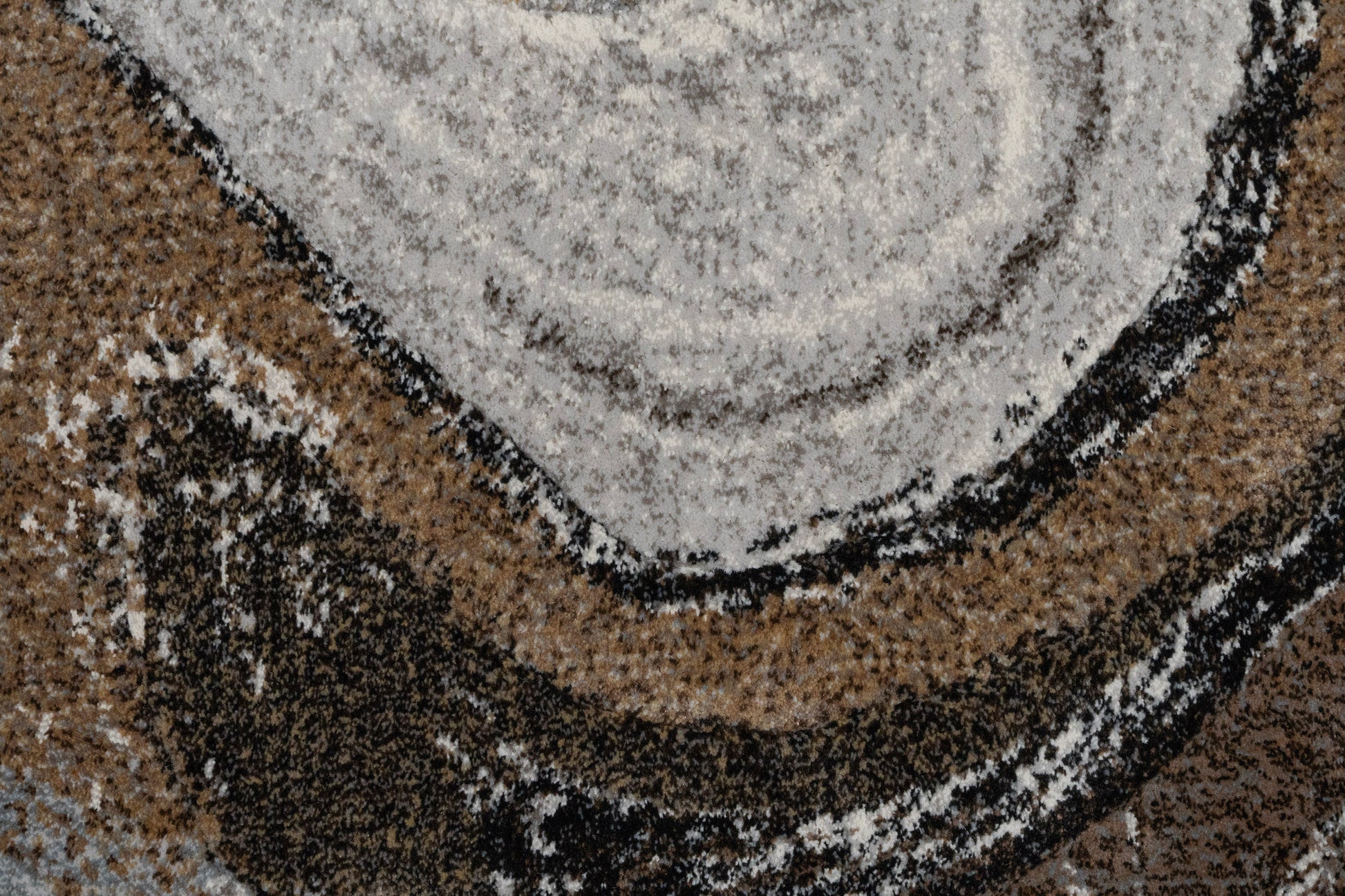 Eclipse Modern Cream/Mocha Abstract Medium Pile Rug
