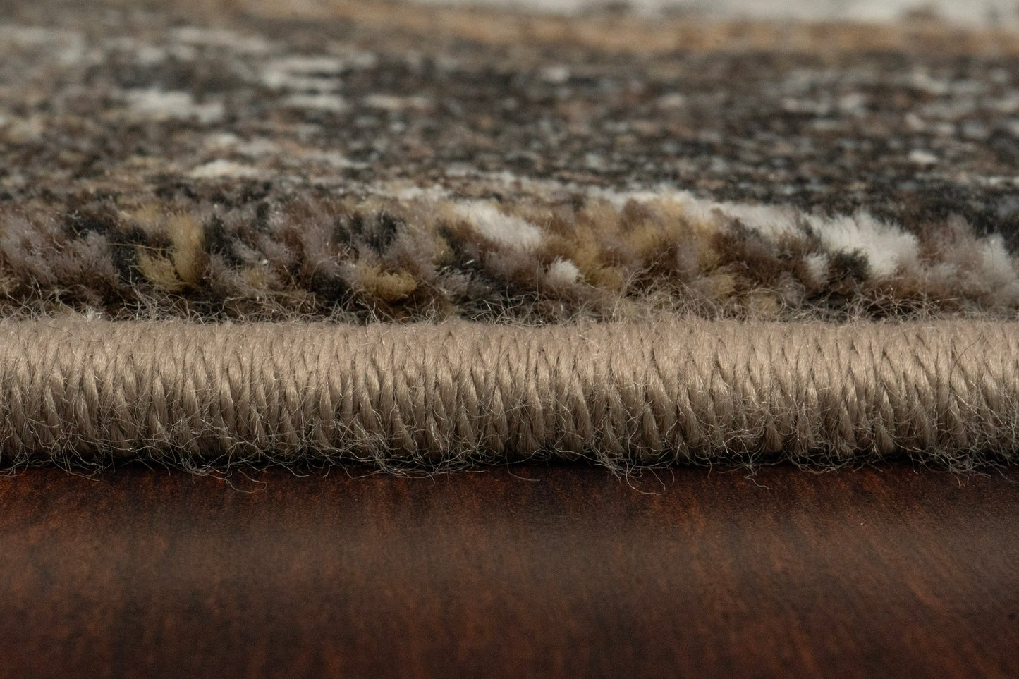 Eclipse Modern Cream/Mocha Abstract Medium Pile Rug