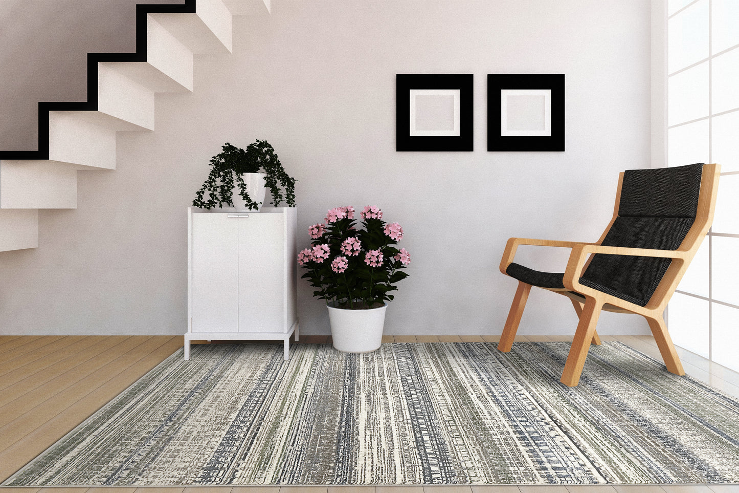 Eclipse Contemporary Multi Geometric Medium Pile Rug