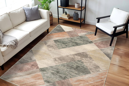 Eclipse Contemporary Multi Geometric Medium Pile Rug