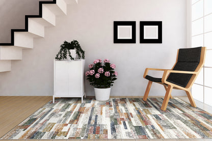Eclipse Contemporary Multi Geometric Medium Pile Rug