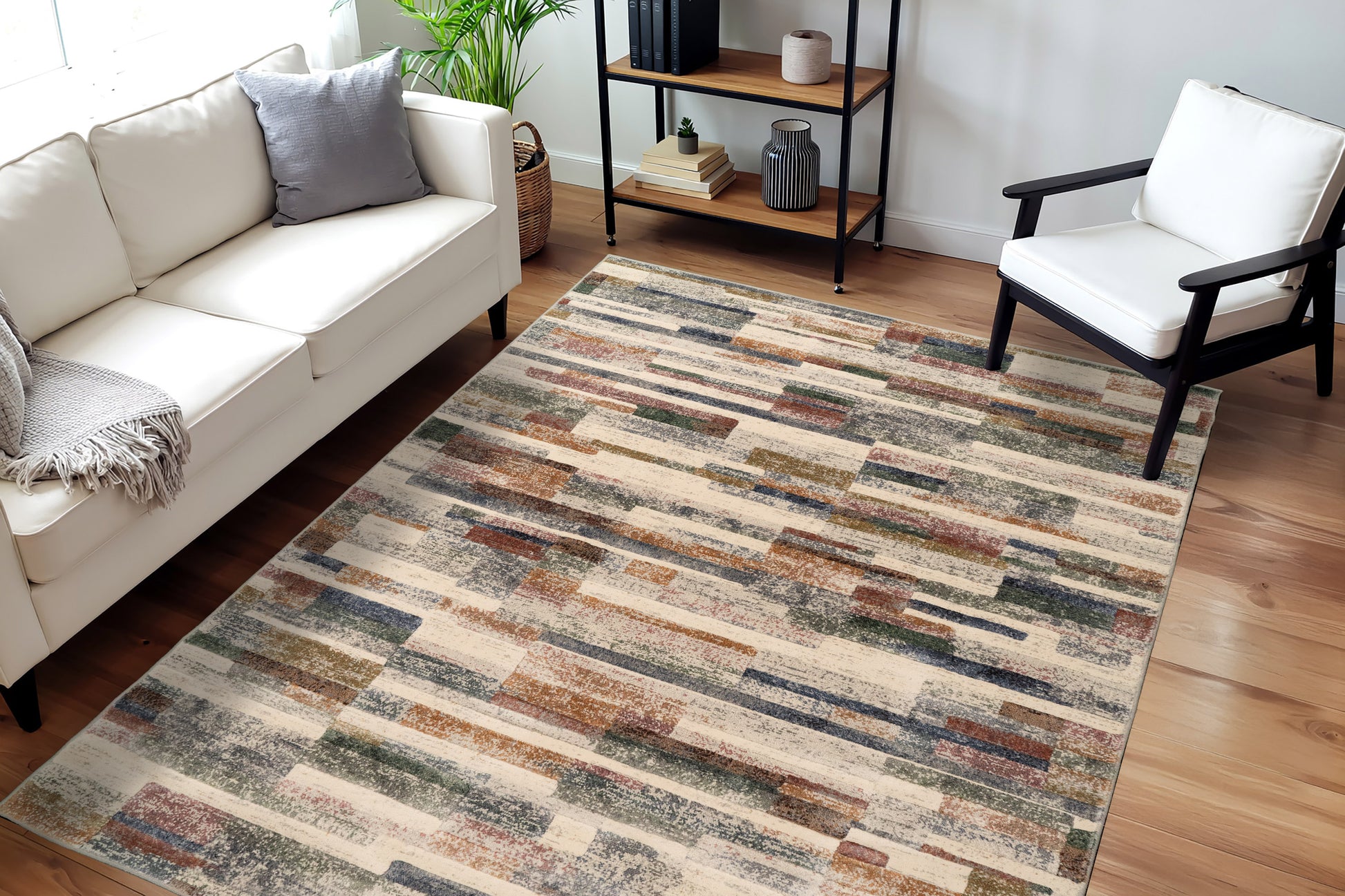 Eclipse Contemporary Multi Geometric Medium Pile Rug