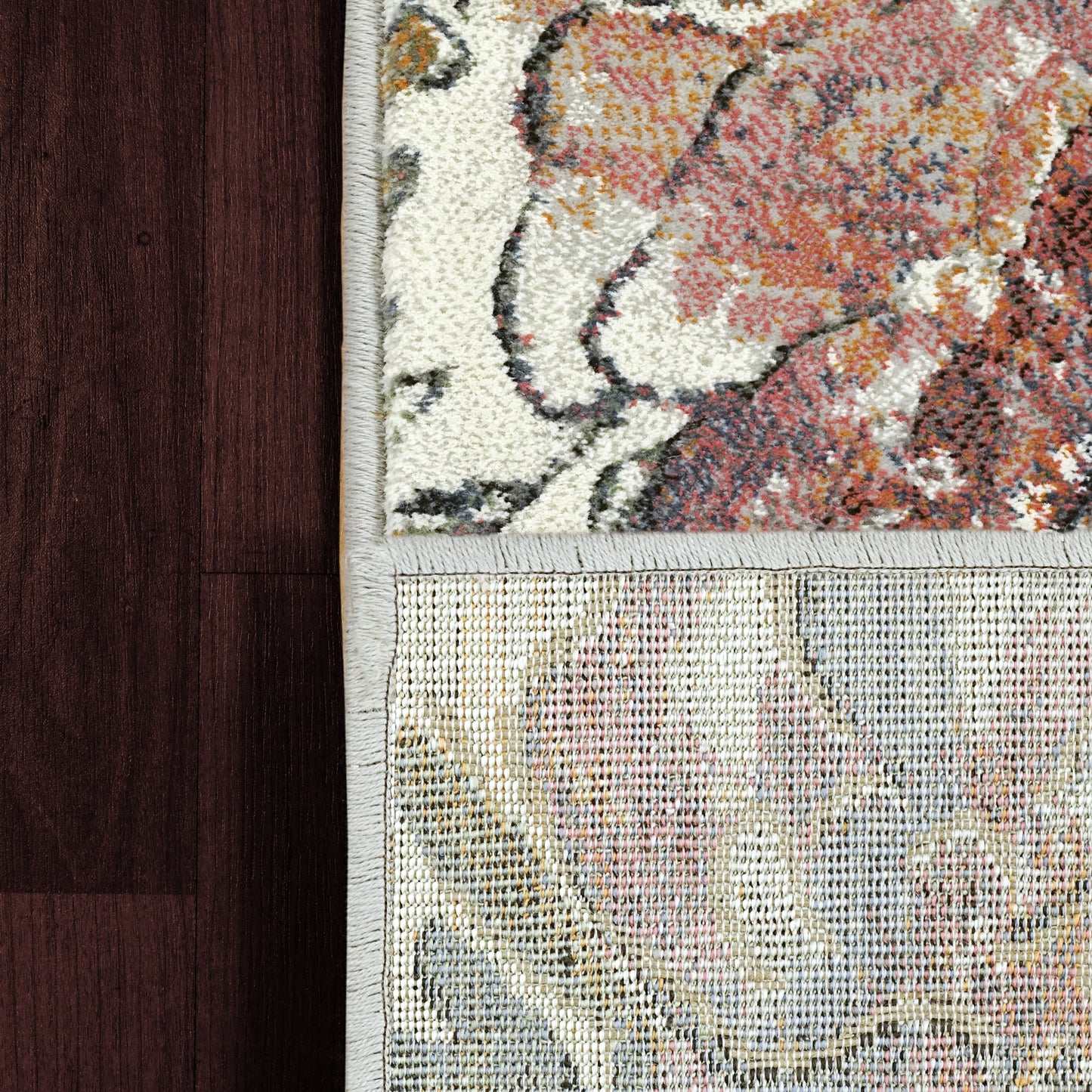 Eclipse Contemporary Beige/Multi Floral Medium Pile Rug