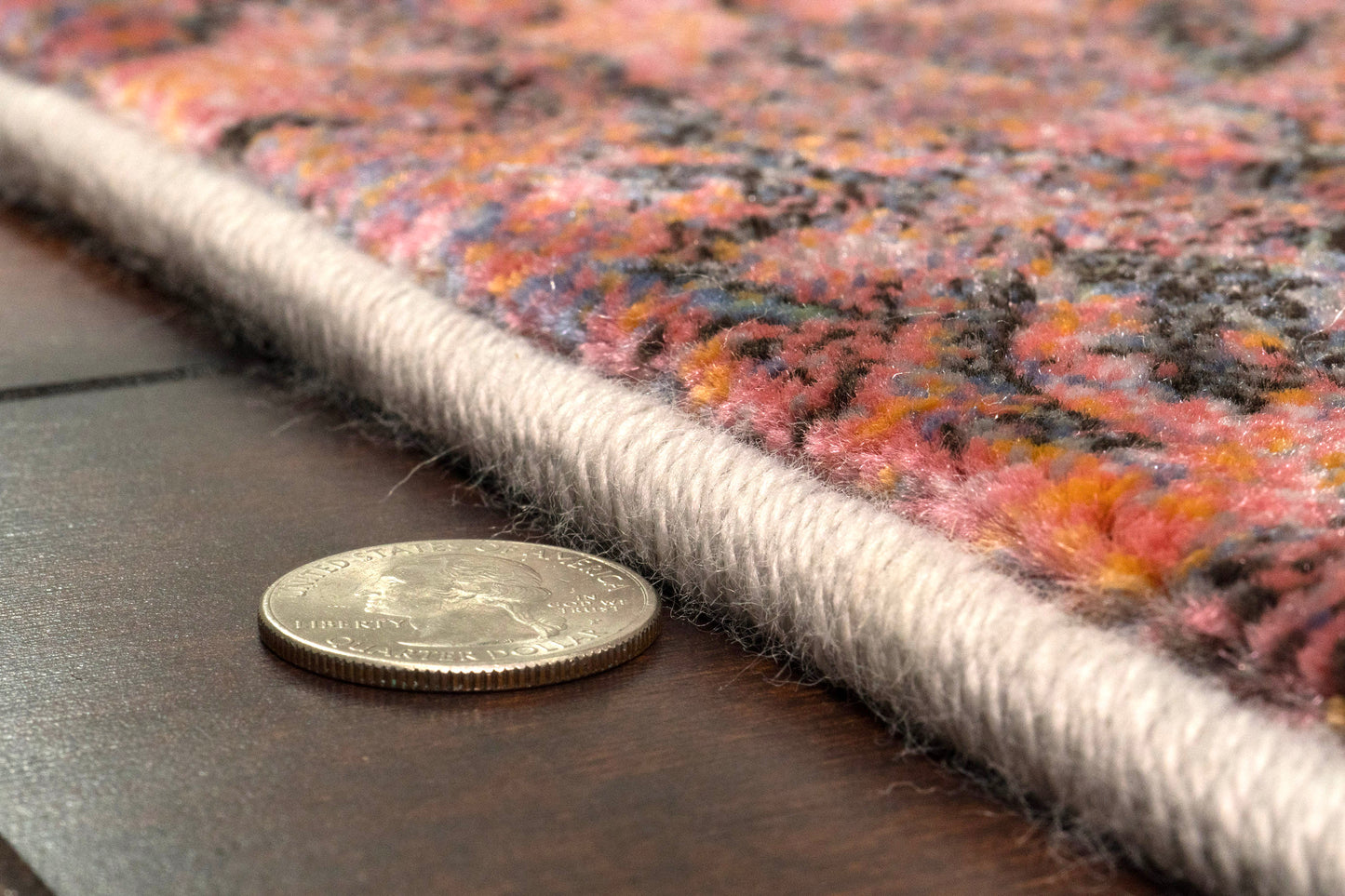 Eclipse Contemporary Beige/Multi Floral Medium Pile Rug
