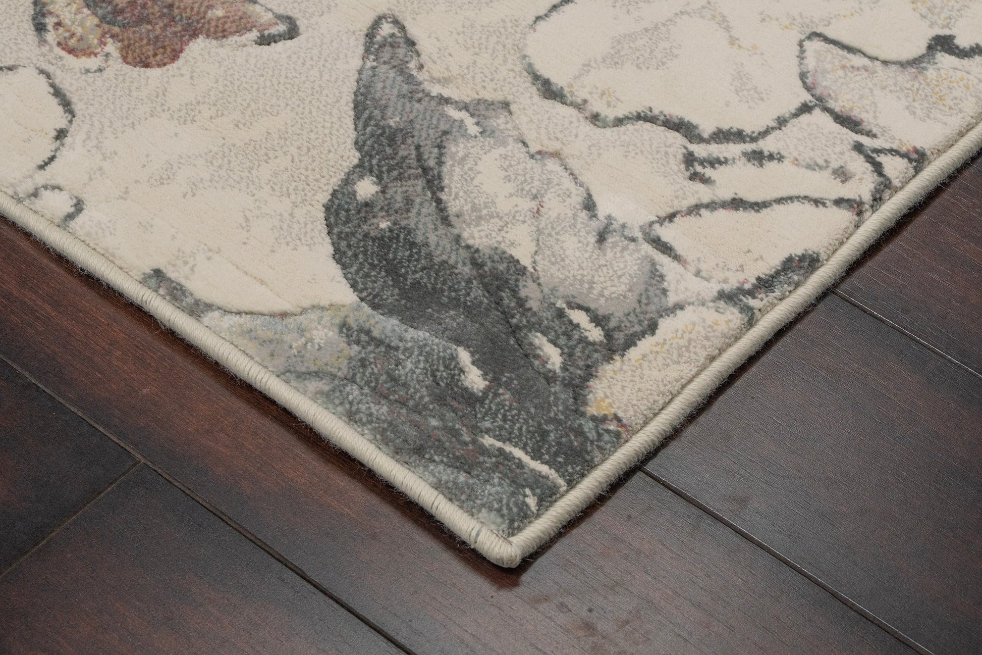 Eclipse Contemporary Cream/Multi Floral Medium Pile Rug