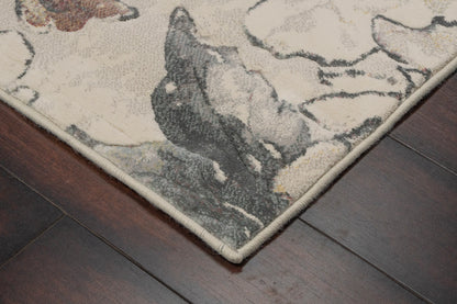 Eclipse Contemporary Cream/Multi Floral Medium Pile Rug