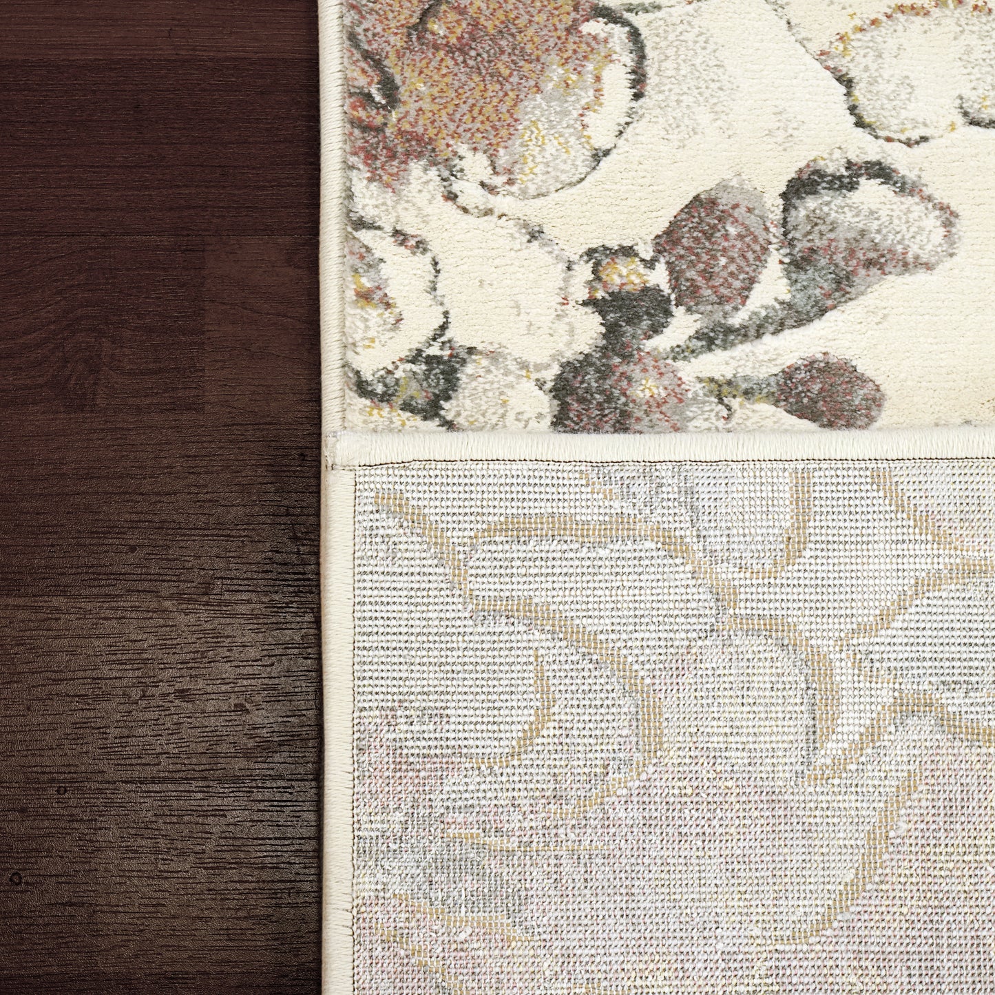 Eclipse Contemporary Cream/Multi Floral Medium Pile Rug