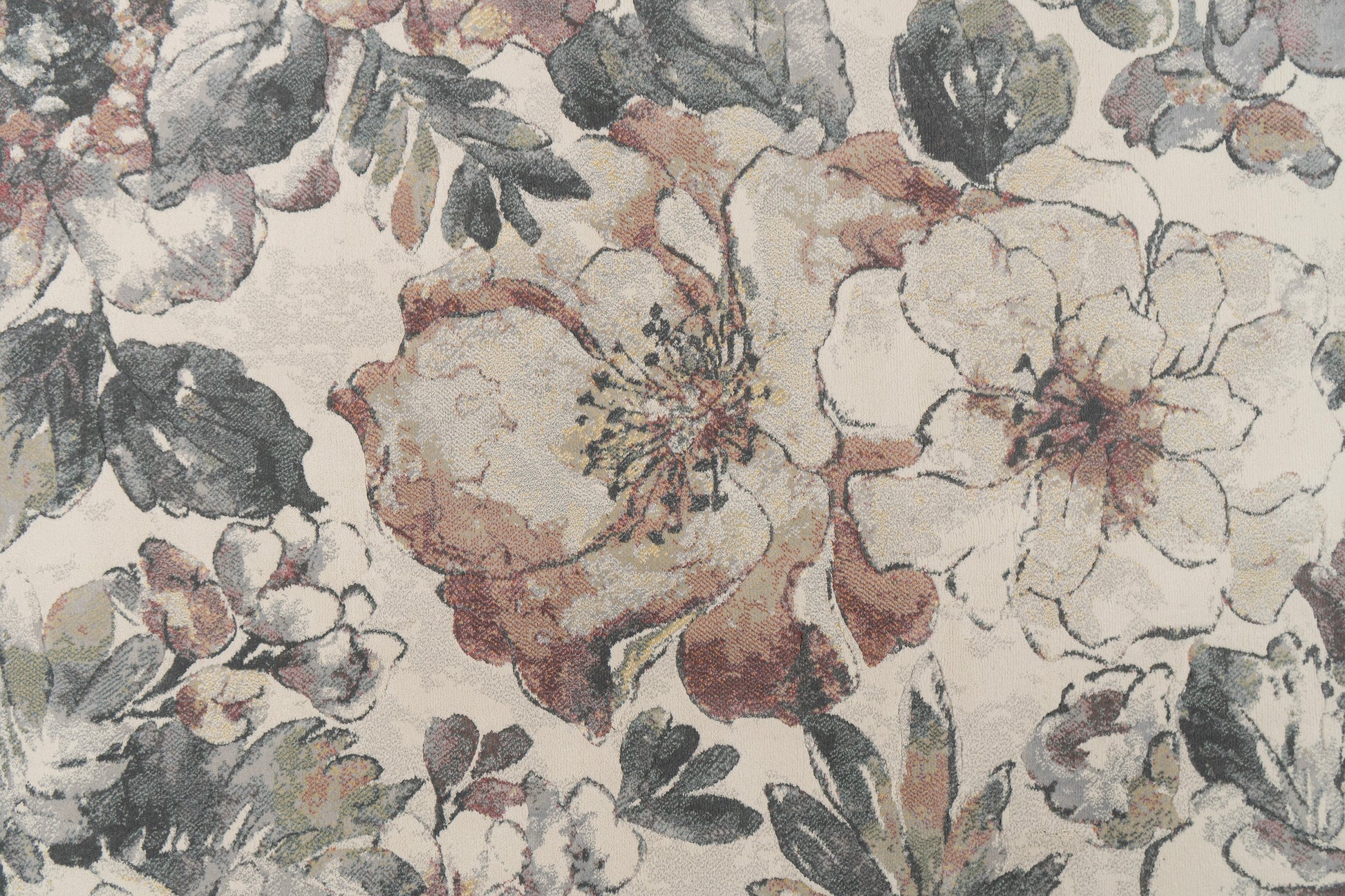 Eclipse Contemporary Cream/Multi Floral Medium Pile Rug