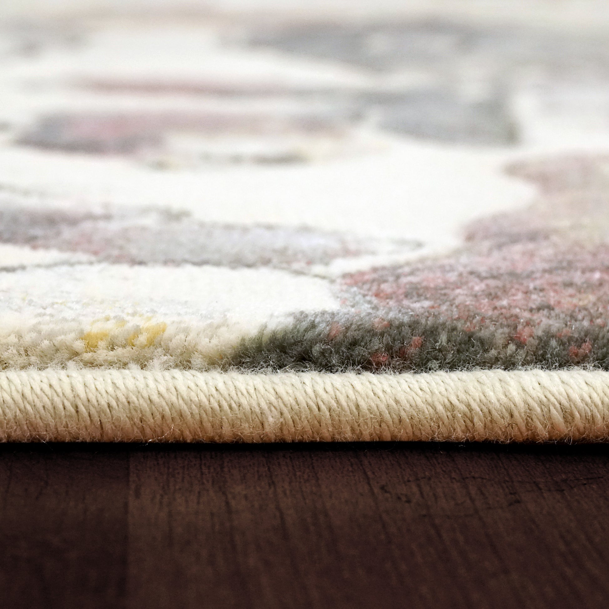 Eclipse Contemporary Cream/Multi Floral Medium Pile Rug
