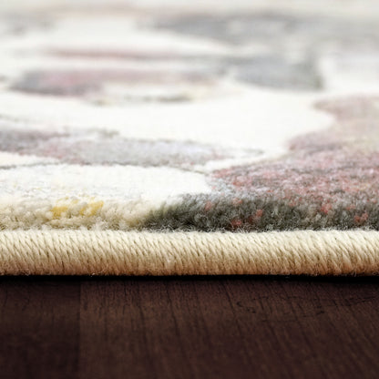 Eclipse Contemporary Cream/Multi Floral Medium Pile Rug