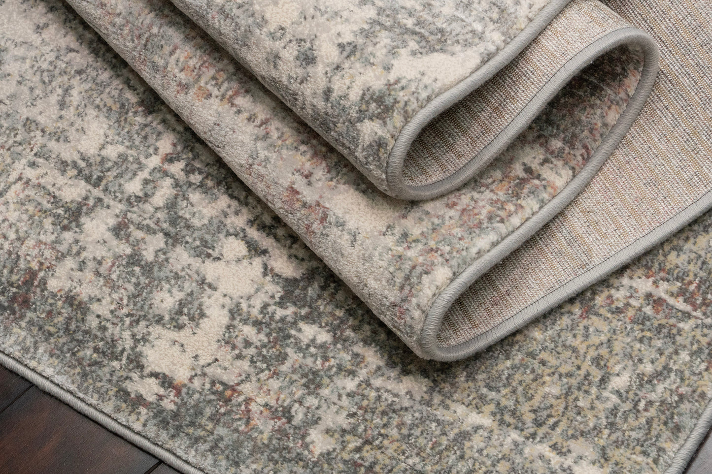 Eclipse Contemporary Beige/Grey Abstract Medium Pile Rug