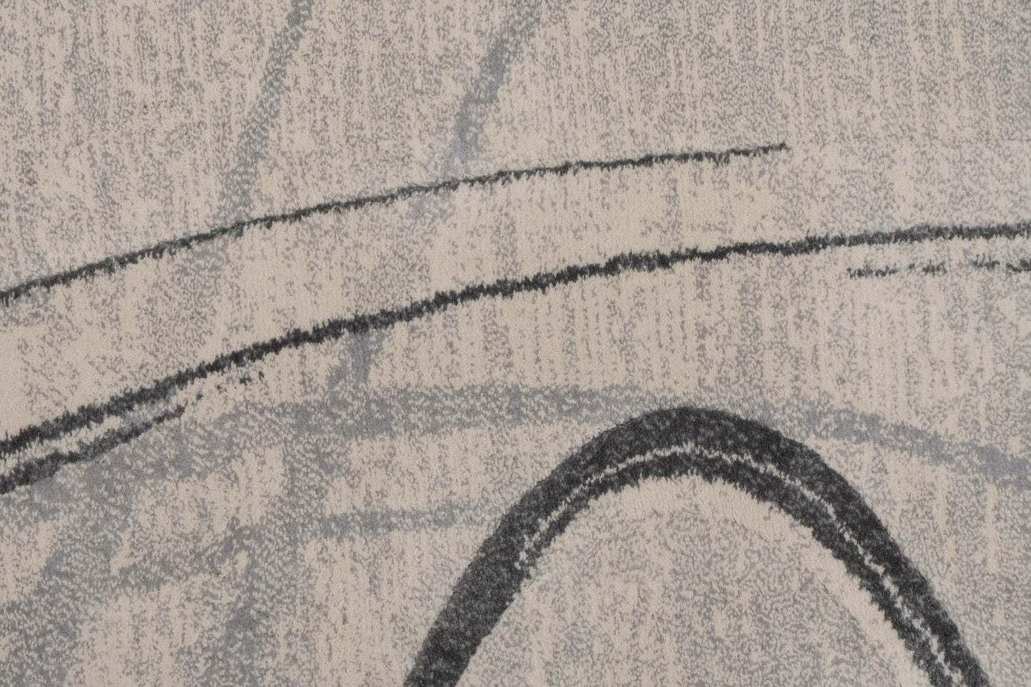 Eclipse Modern Cream/Grey/Dark Grey Geometric Medium Pile Rug