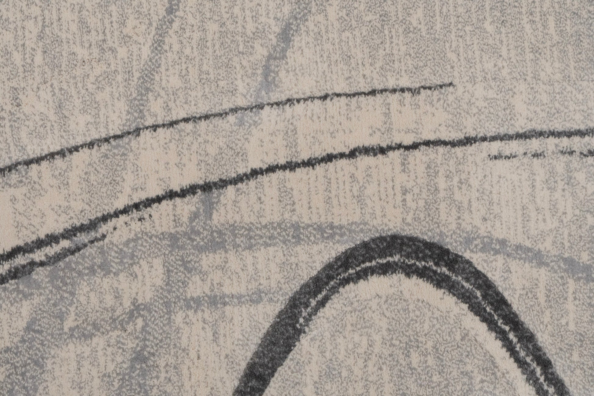 Eclipse Modern Cream/Grey/Dark Grey Geometric Medium Pile Rug