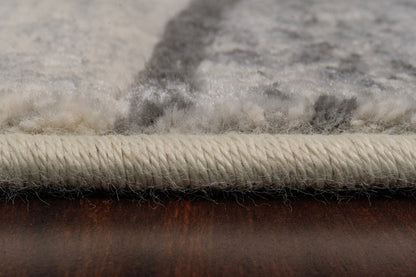 Eclipse Modern Cream/Grey/Dark Grey Geometric Medium Pile Rug