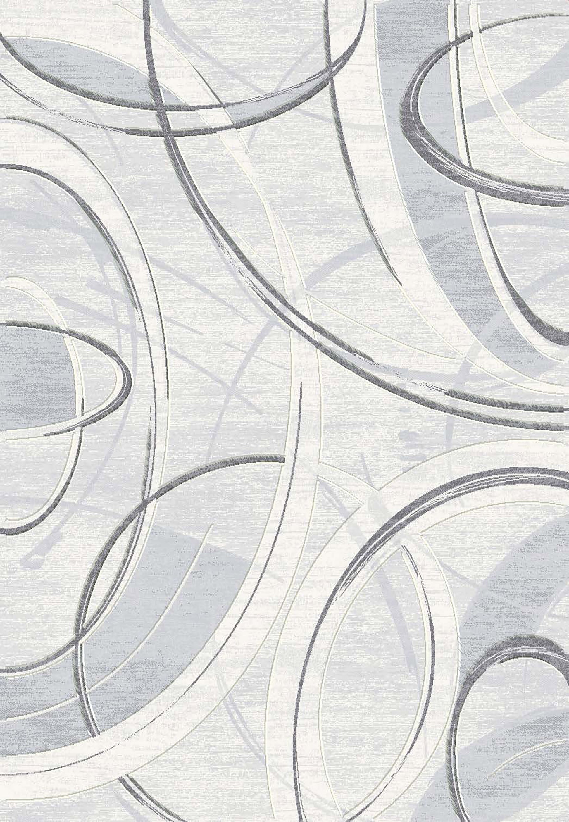 Eclipse Modern Cream/Grey/Dark Grey Geometric Medium Pile Rug