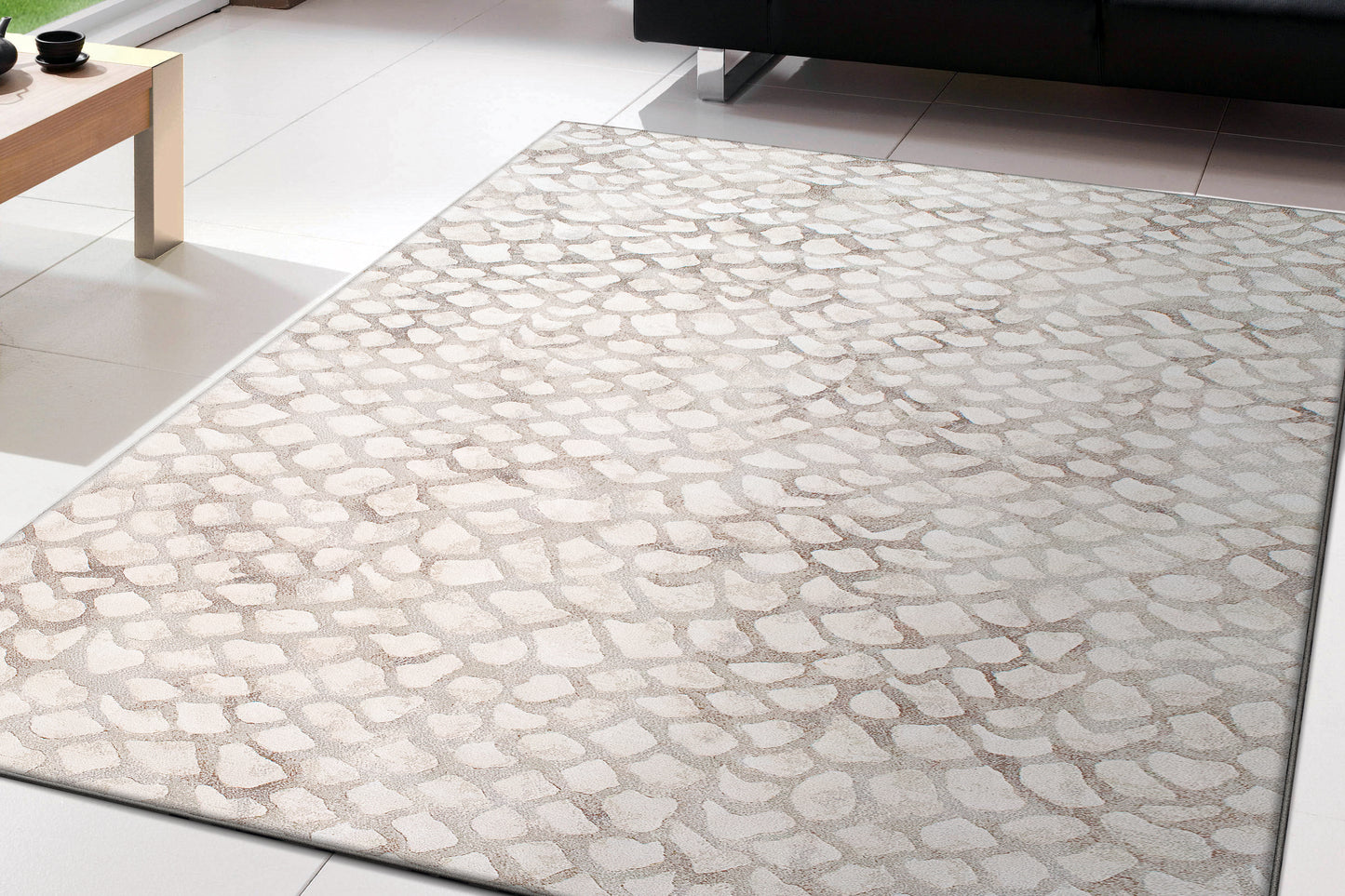 Eclipse Contemporary Ivory Modern Medium Pile Rug