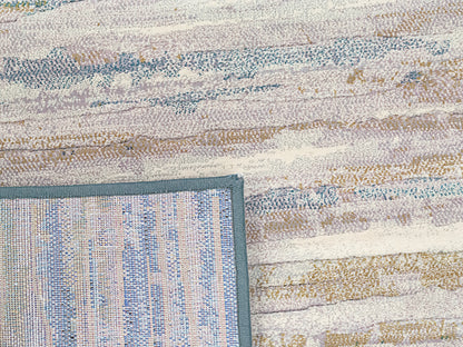 Eclipse Contemporary Blue/Grey Modern Medium Pile Rug